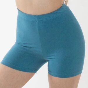 Los Angeles Apparel Blue Cotton Spandex Shorts